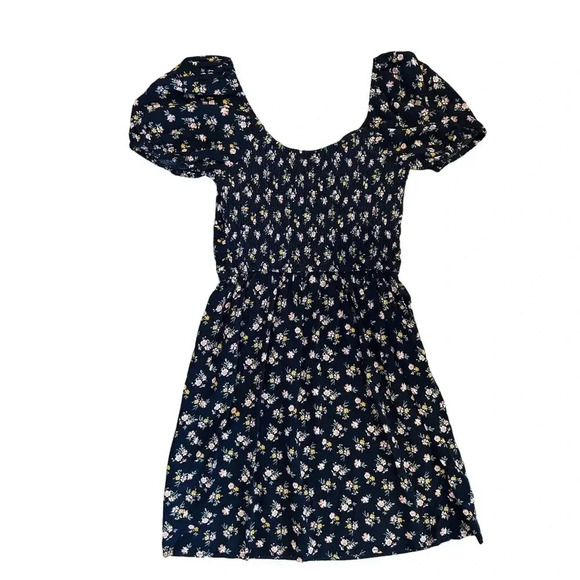 Hollister Navy Floral Mini Dress Size XS - Picture 2 of 7